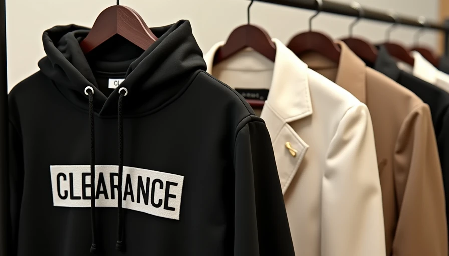 Nordstrom contemporary floor garment rack showing a logo-driven hoodie on clearance beside a full-price unstructured blazer, illustrating the retailer's merchandising shift away from branded fashion toward product-led, quality-driven assortments.